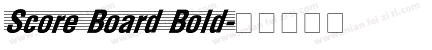 Score Board Bold字体转换